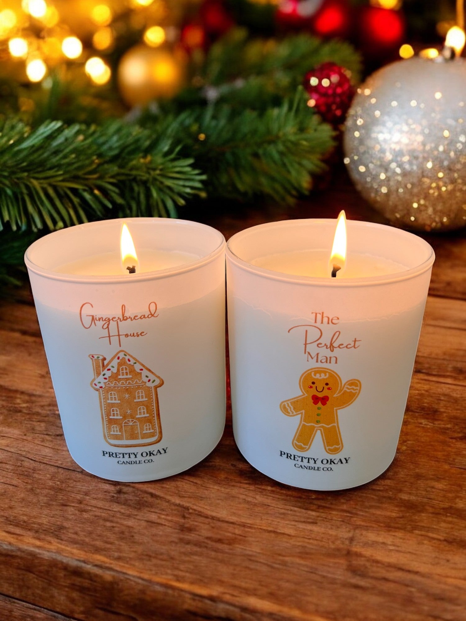 Gingerbread House & Gingerbread Man 220g Candle