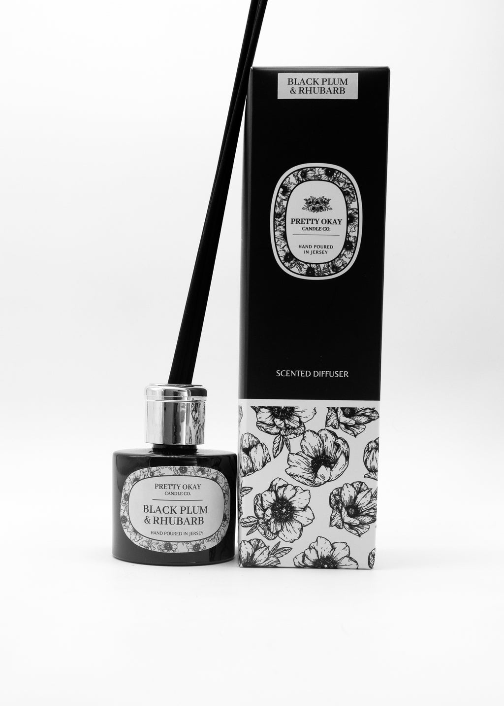 Black Plum & Rhubarb Luxury Diffuser 100ml Pretty Okay Candle Co